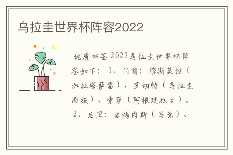 乌拉圭世界杯阵容2022