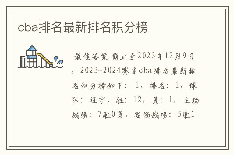 cba排名最新排名积分榜