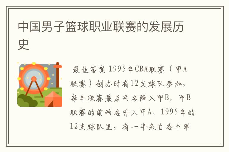 中国男子篮球职业联赛的发展历史