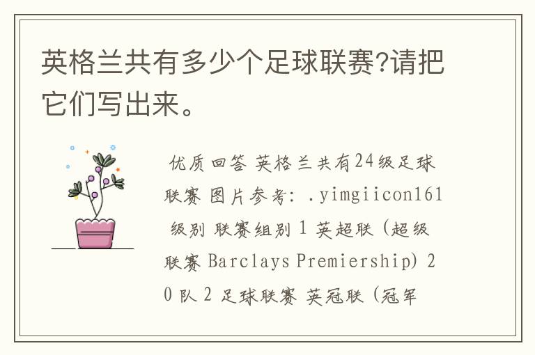 英格兰共有多少个足球联赛?请把它们写出来。