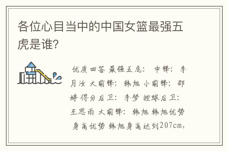 各位心目当中的中国女篮最强五虎是谁?
