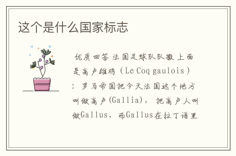 这个是什么国家标志