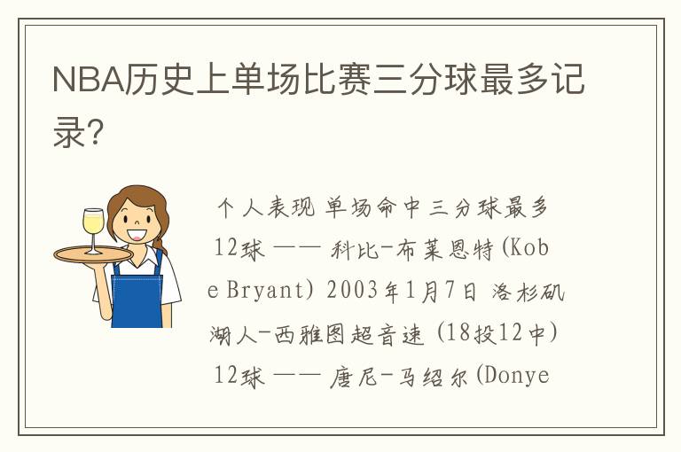 NBA历史上单场比赛三分球最多记录?