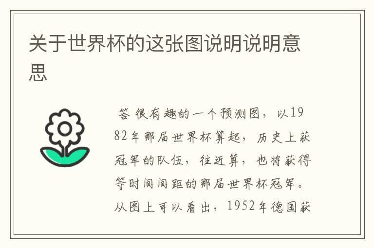 关于世界杯的这张图说明说明意思