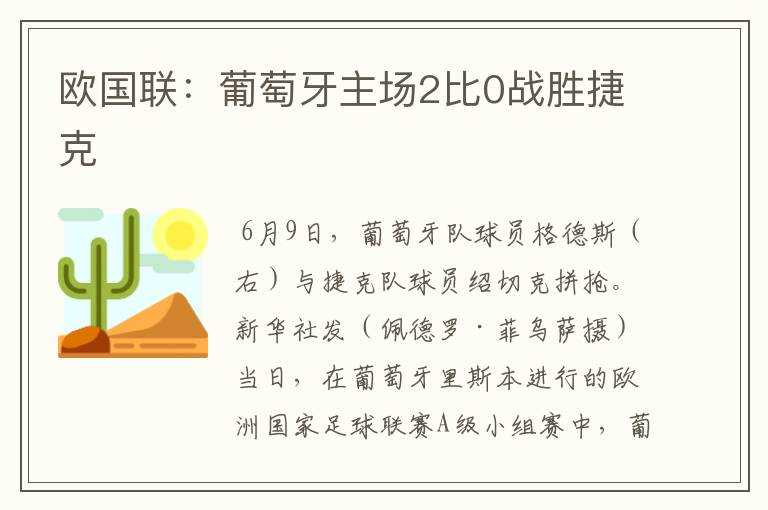 欧国联:葡萄牙主场2比0战胜捷克