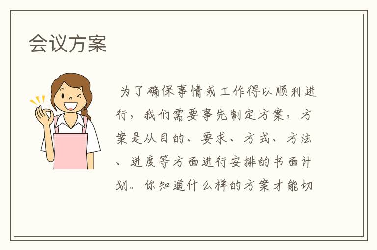 会议方案