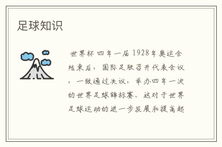 足球知识