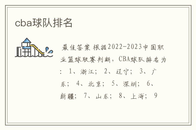 cba球队排名