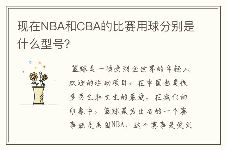 现在NBA和CBA的比赛用球分别是什么型号?