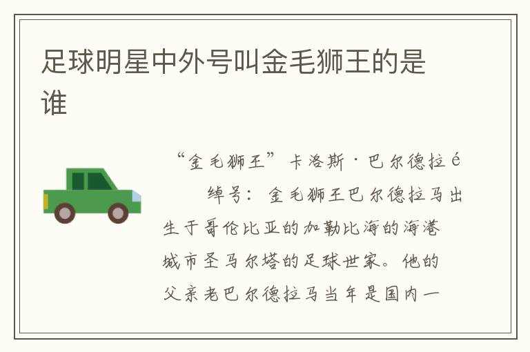 足球明星中外号叫金毛狮王的是谁