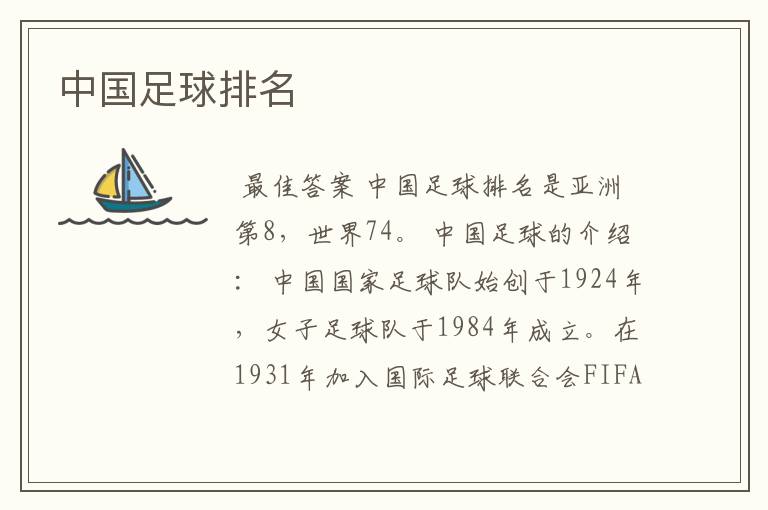 中国足球排名