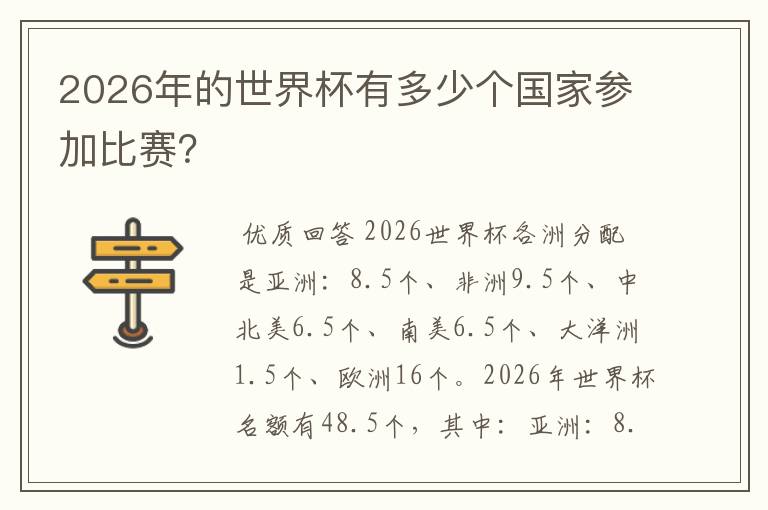 2026年的世界杯有多少个国家参加比赛?