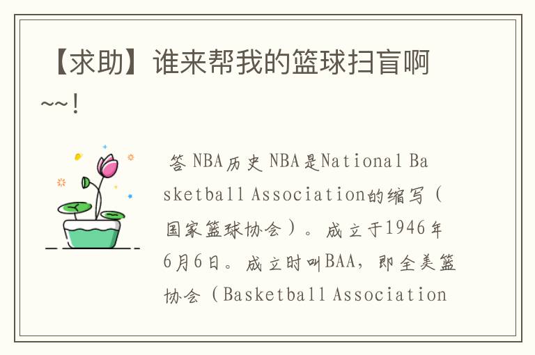 【求助】谁来帮我的篮球扫盲啊~~!
