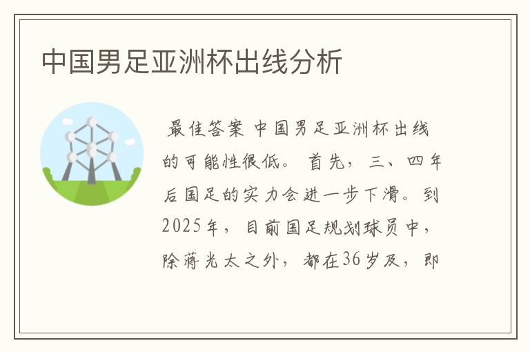 中国男足亚洲杯出线分析