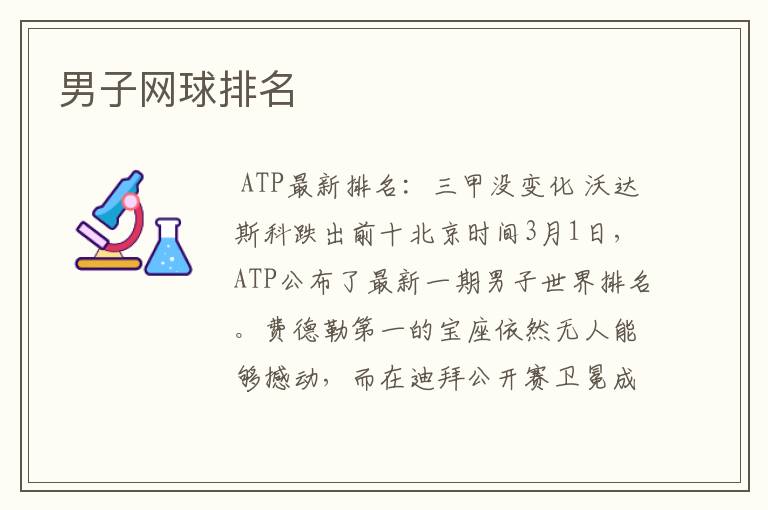 男子网球排名