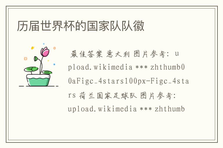 历届世界杯的国家队队徽