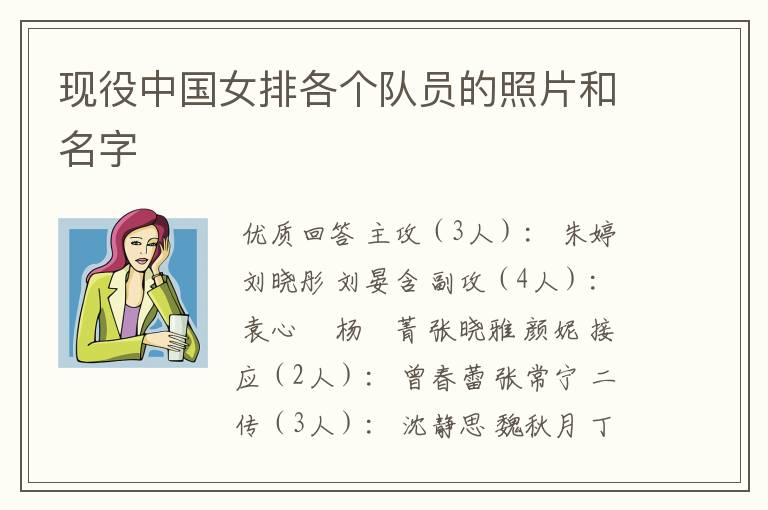 现役中国女排各个队员的照片和名字