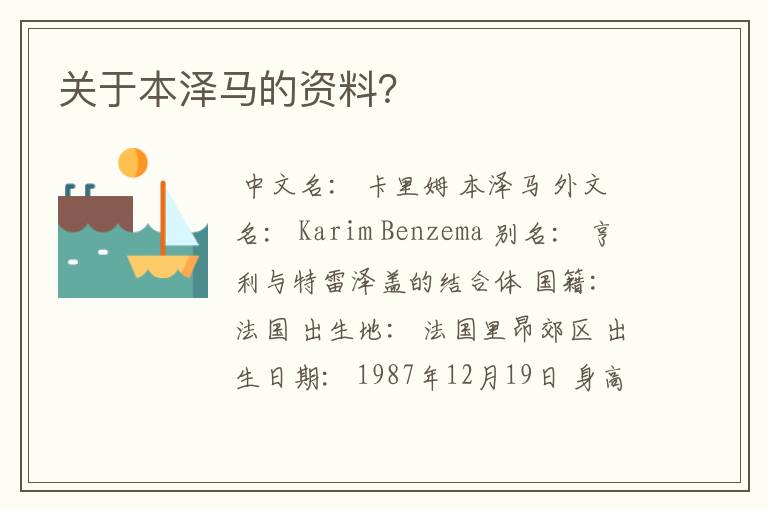 关于本泽马的资料?