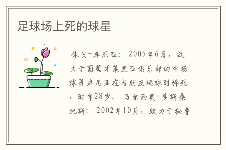 足球场上死的球星