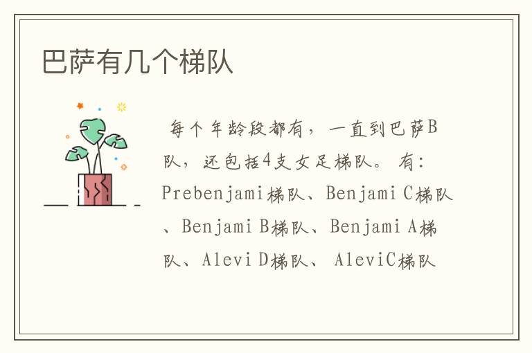 巴萨有几个梯队