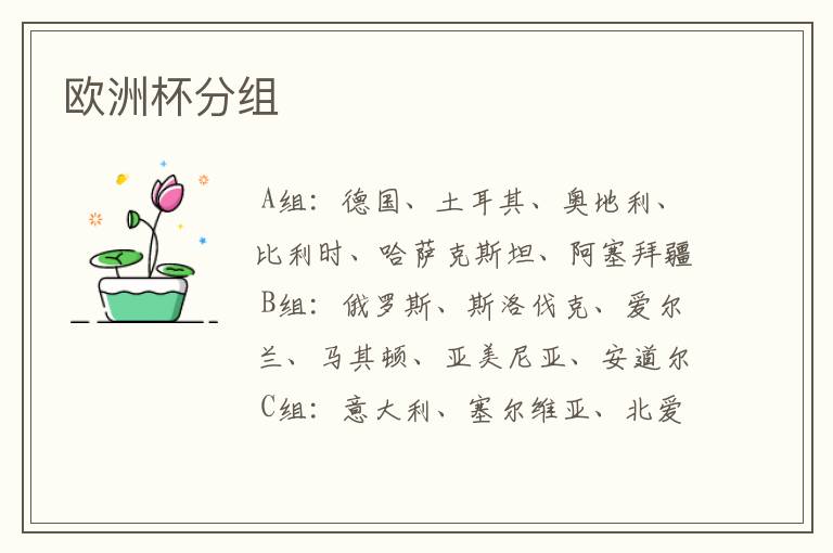 欧洲杯分组