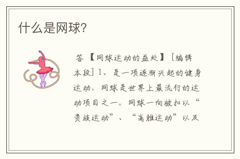 什么是网球?
