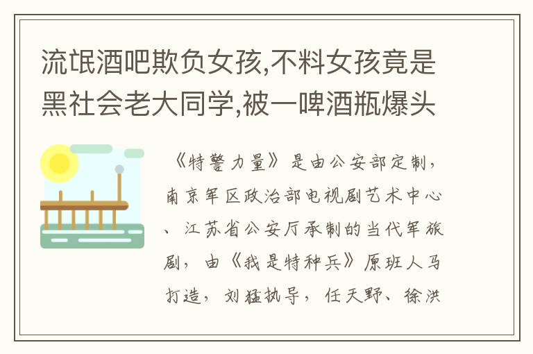 流氓酒吧欺负女孩,不料女孩竟是黑社会老大同学,被一啤酒瓶爆头、叫什么电视剧
