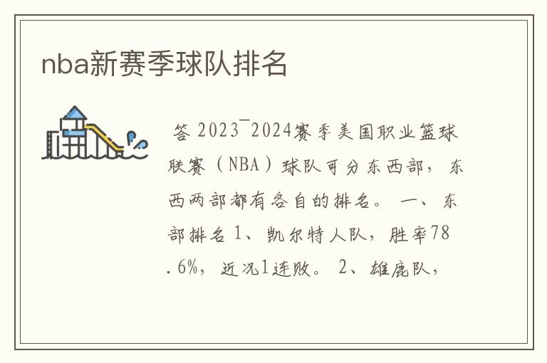 nba新赛季球队排名