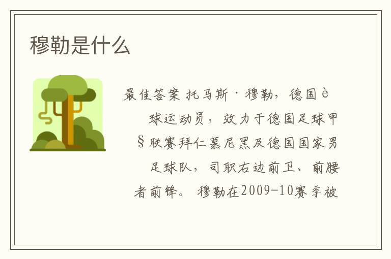 穆勒是什么