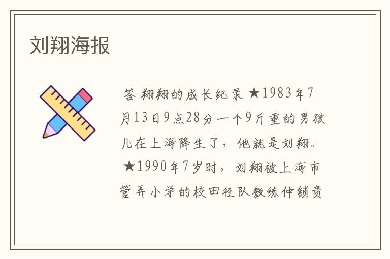 刘翔海报