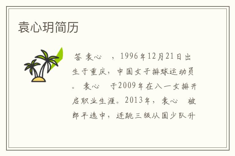 袁心玥简历