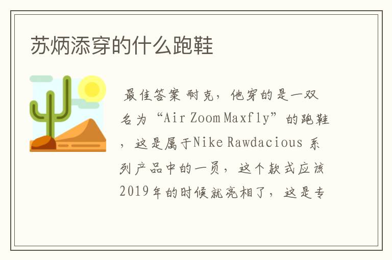 苏炳添穿的什么跑鞋