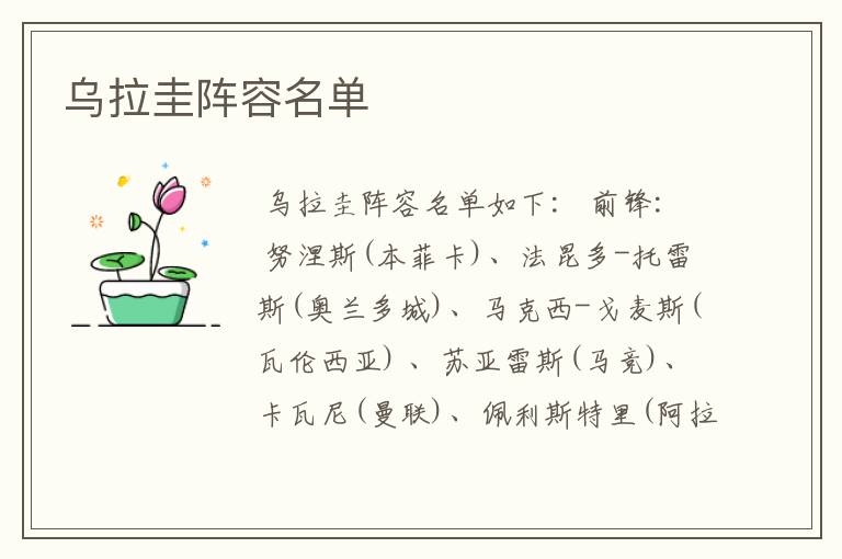 乌拉圭阵容名单
