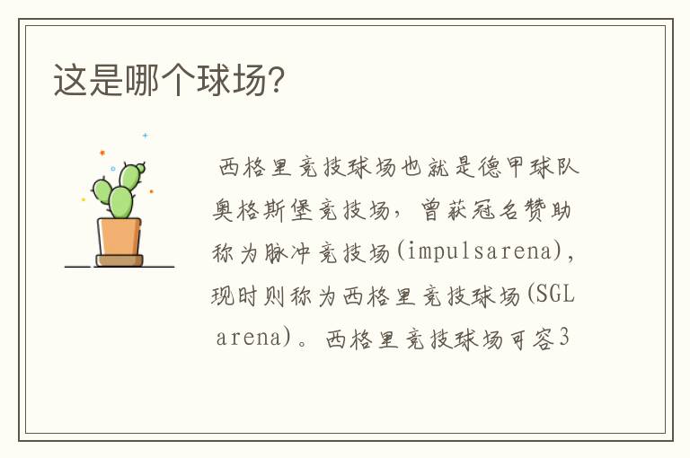 这是哪个球场?