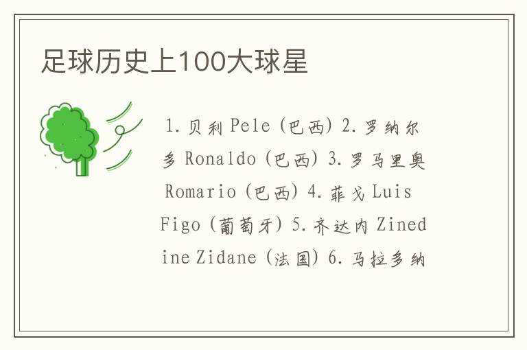 足球历史上100大球星