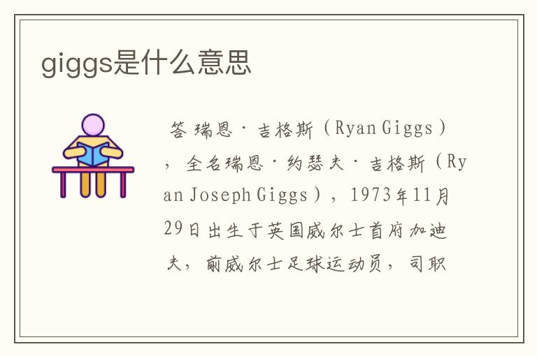 giggs是什么意思