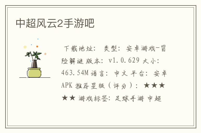中超风云2手游吧