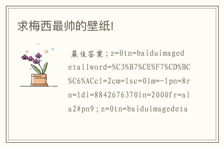求梅西最帅的壁纸!