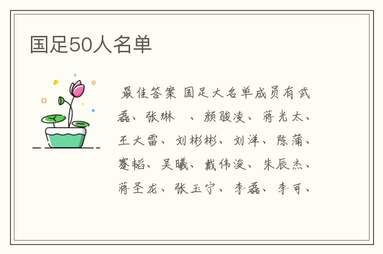 国足50人名单