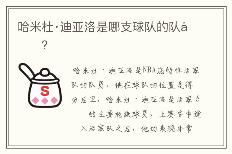 哈米杜·迪亚洛是哪支球队的队员?