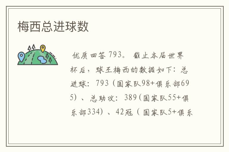 梅西总进球数
