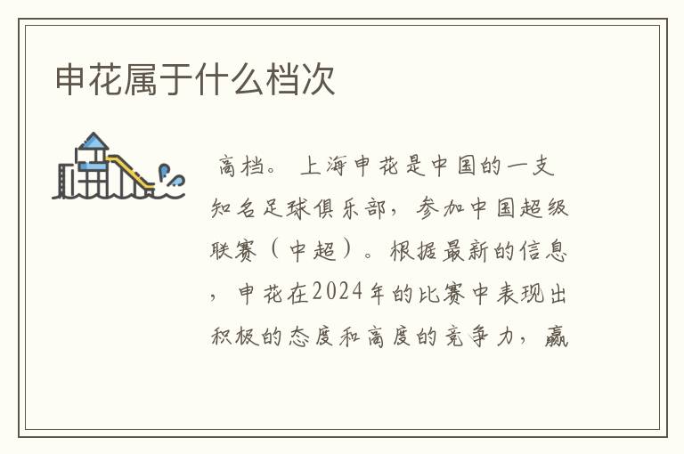 申花属于什么档次