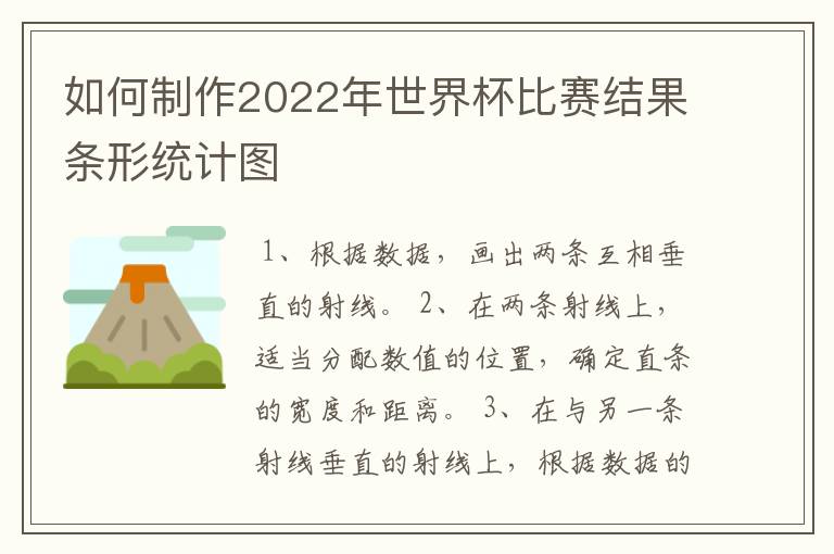 如何制作2022年世界杯比赛结果条形统计图
