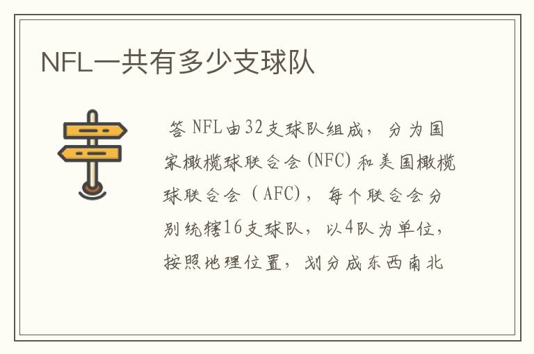 NFL一共有多少支球队
