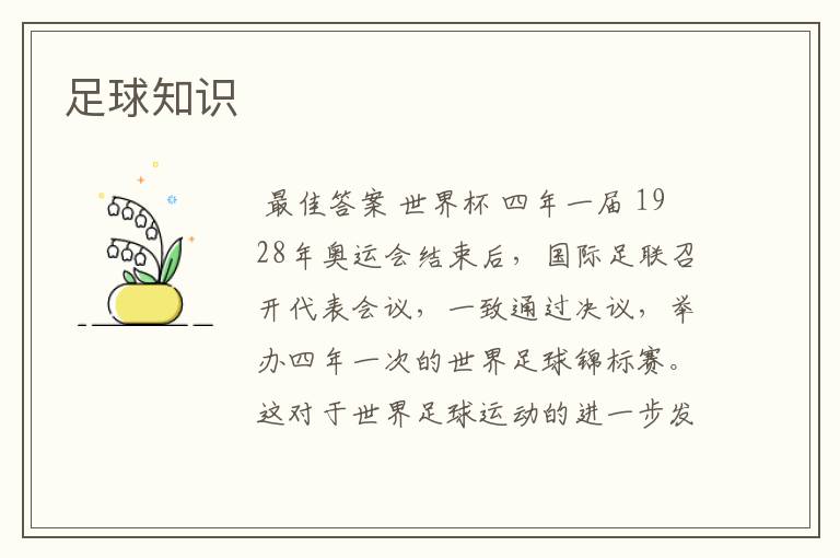 足球知识