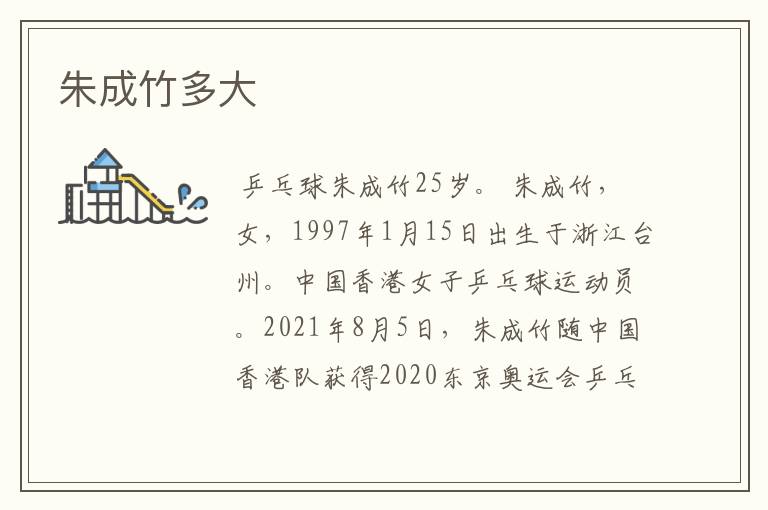 朱成竹多大