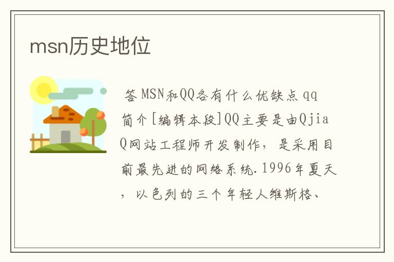 msn历史地位