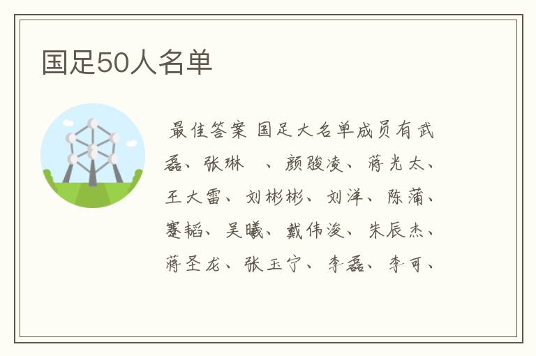 国足50人名单