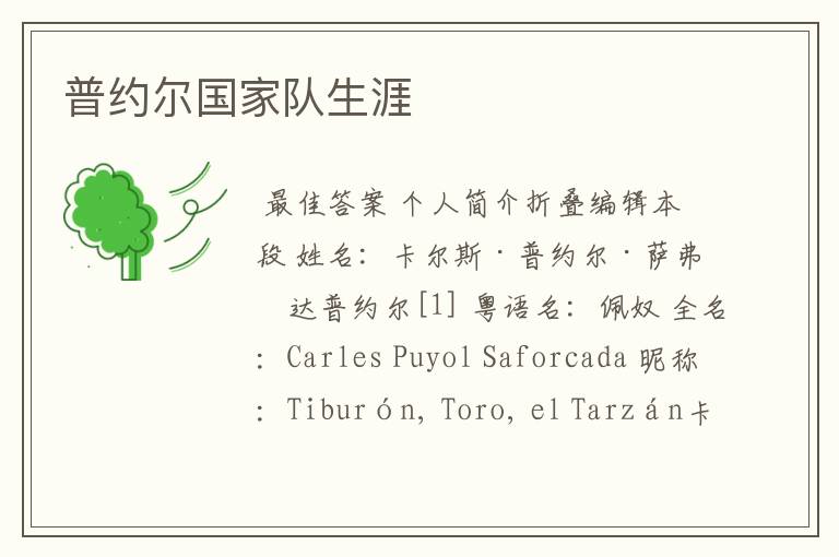 普约尔国家队生涯