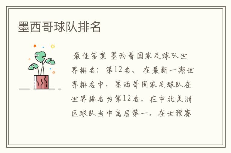墨西哥球队排名